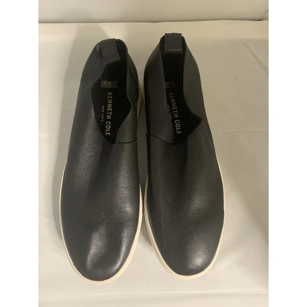 KENNETH COLE ABEO Martina Black Leather Loafers Size 7N (1392)